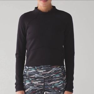 LULULEMON hill and valley mock neck shirt